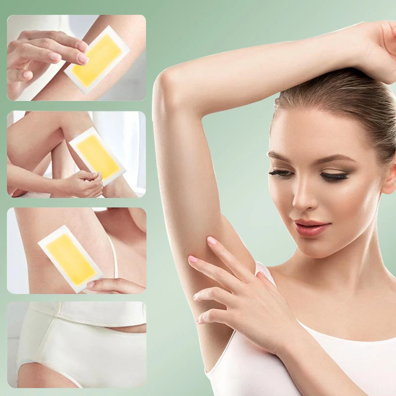 20 pcs Dear She Body Care Natural Plant Avocado Face Underarm Bikini Depilation Hair Removal Wax Strip Paper Sooth Soften Skin