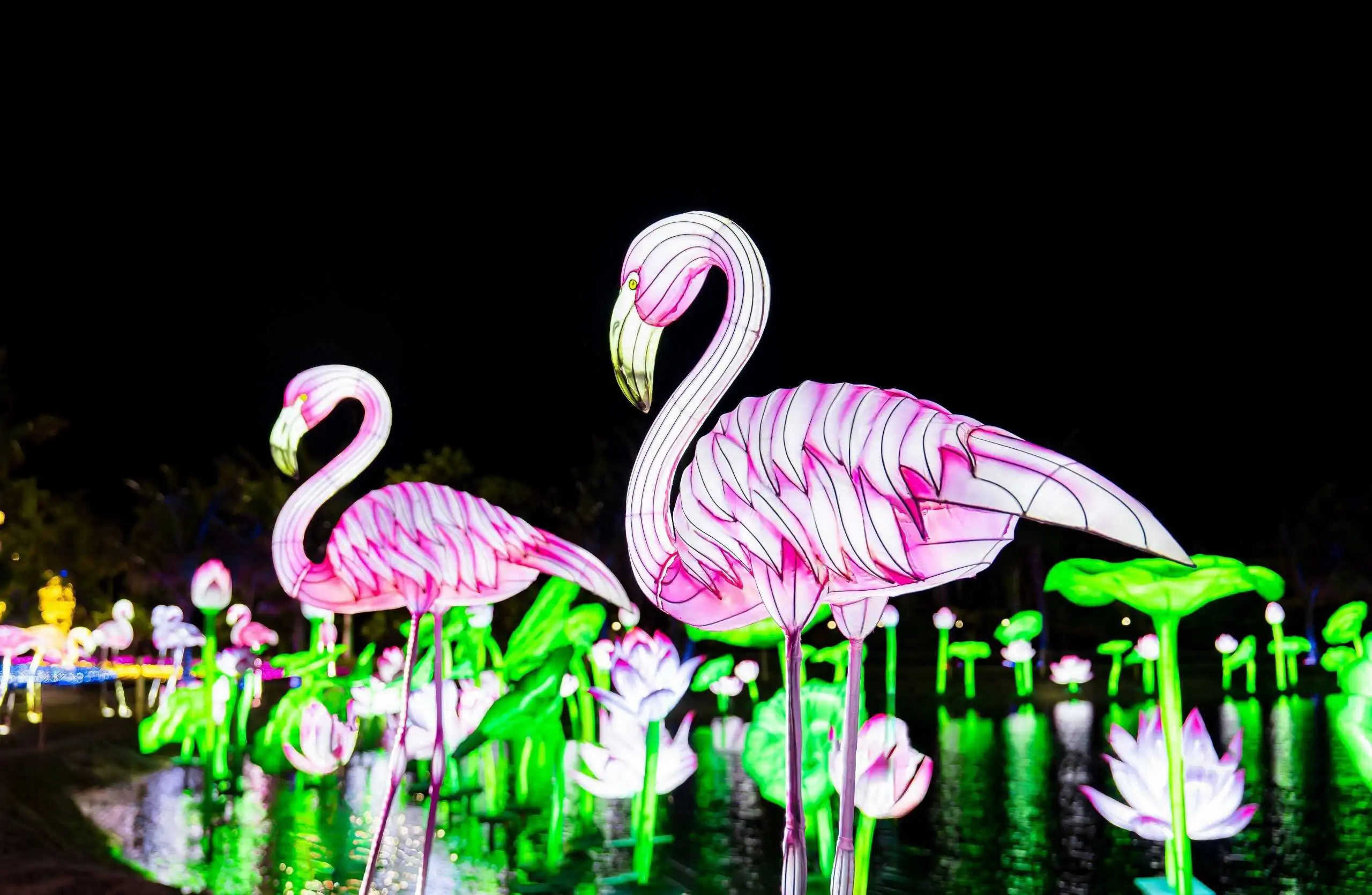 marine animal Festival Waterproof Silk Chinese Led for Flower Lantern Community Show Traditional Landscape Led