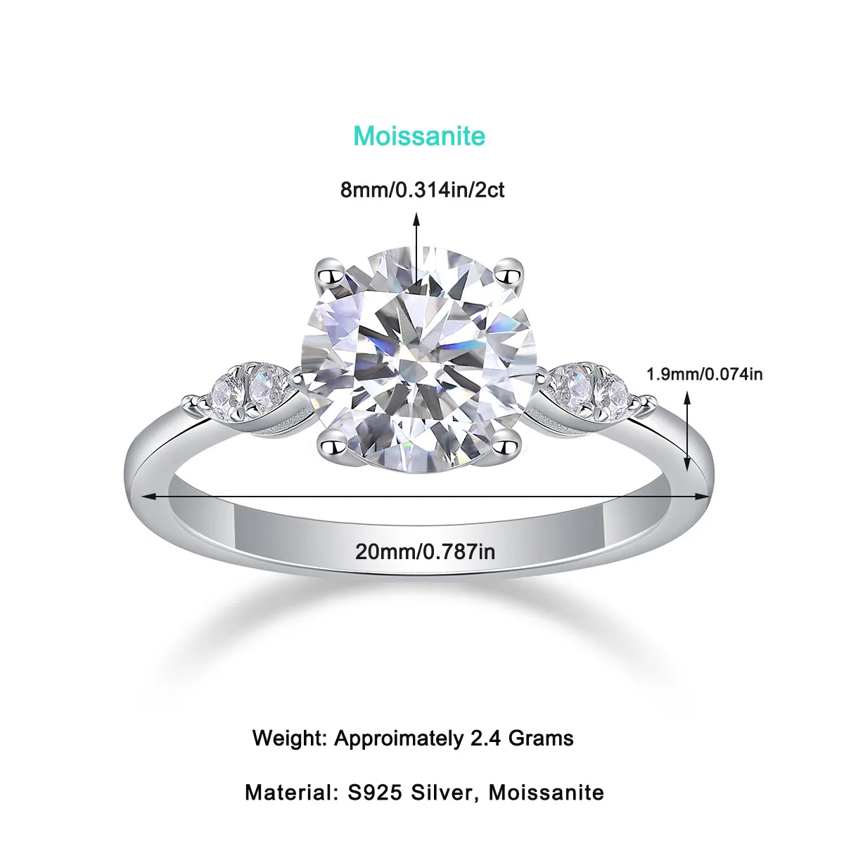 Zanlong 13747 3 Stones Fashion wholesale Jewelry Inspired Design Bling Jewelry Ring Latest Diamond Women Engagement Wedding Ring