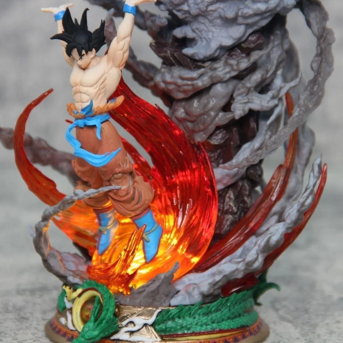 Cheap Wholesale Anime figure dragon balls Z 23cm Super Saiyan Son goku action figure Spirit Bomb Battle Mode  Collection toys