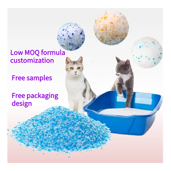 High quality gel Crystal Fast Clumping Silica Gel Non Clumping Crystal Cat Litter Fresh Crystal Silica Gel Cat Litter
