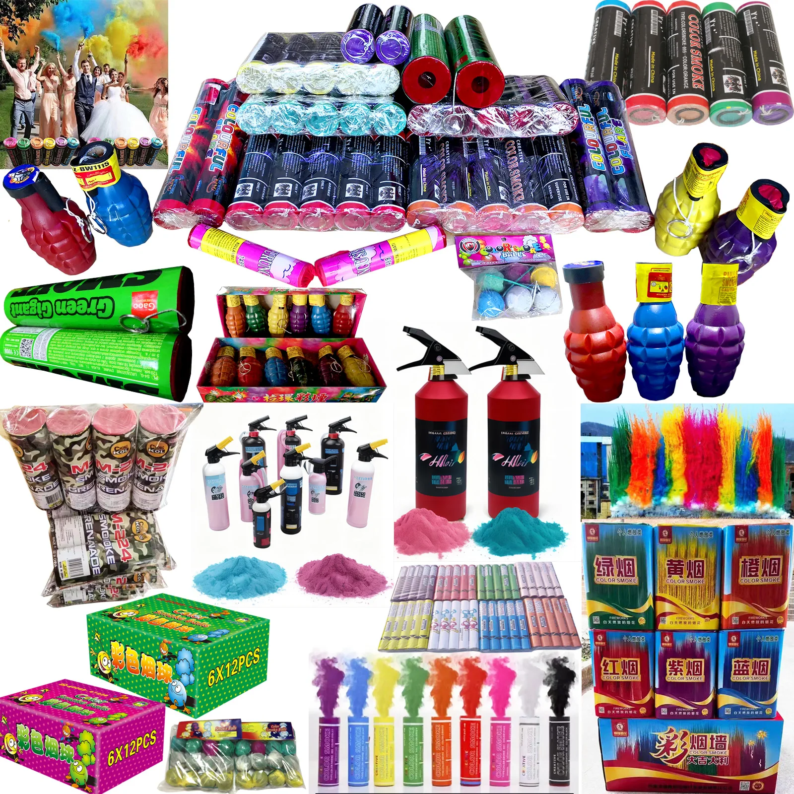 Iron Can   Aluminum tank Gender Reveals Color Spray Extinguisher Color Blaster Powder Smoke Color Spray Salute Fireworks