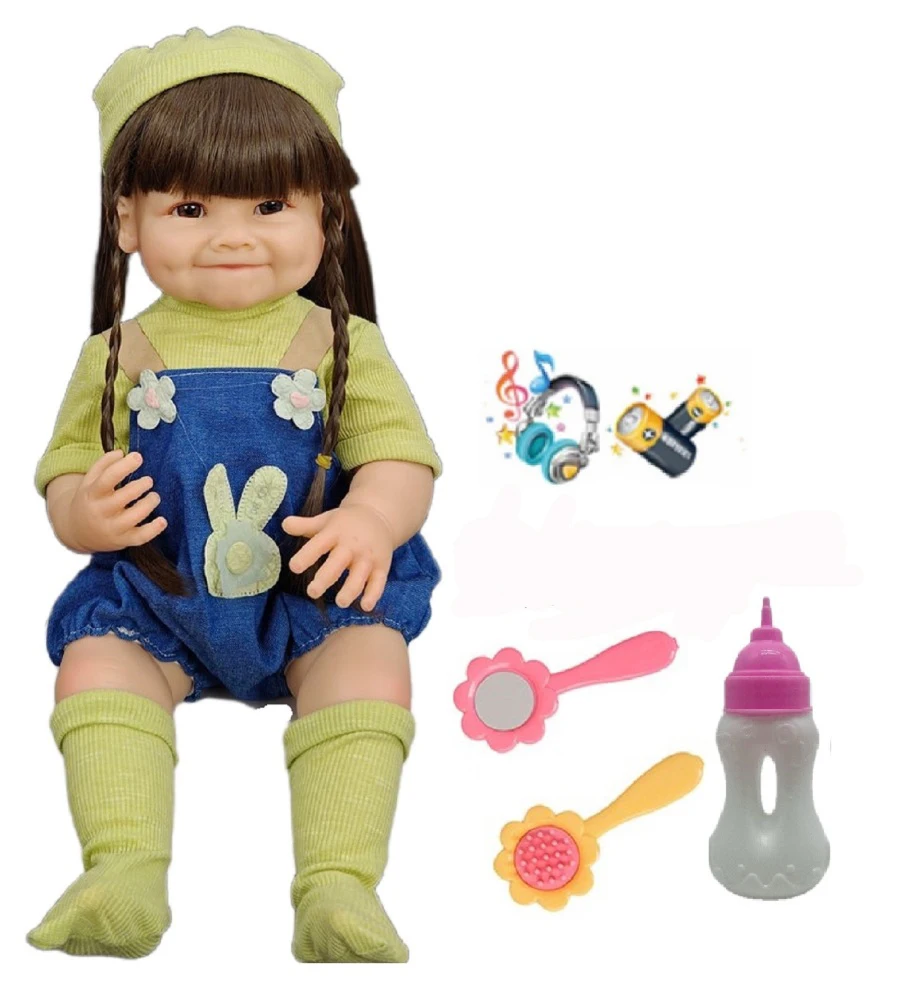 24 Inch newborn baby doll for toddlers lifelike real life baby doll with beautiful clothes