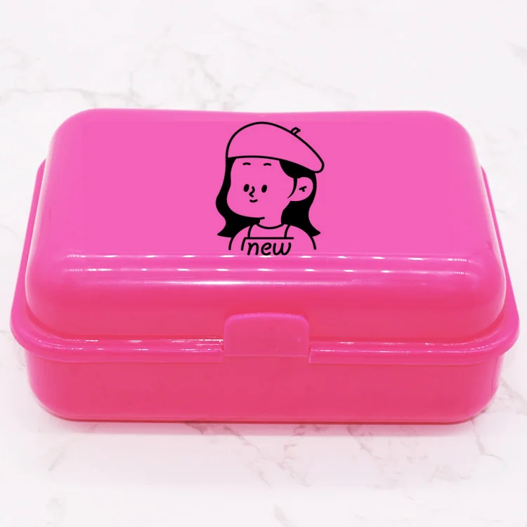 Wholesale Cartoon Pattern Personalise Child Kid Pink Toy School Food Beautiful Girl Lanch Red Novelty Lunch Box For School