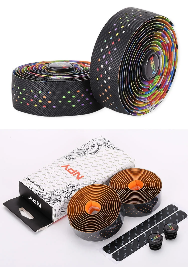 Pu Bicycle handlebar grips and tape, Thick Road Bicycle Bar Tapes, 2 Pcs/set Cycling Handle Wraps for Mountain Bike Wholesale