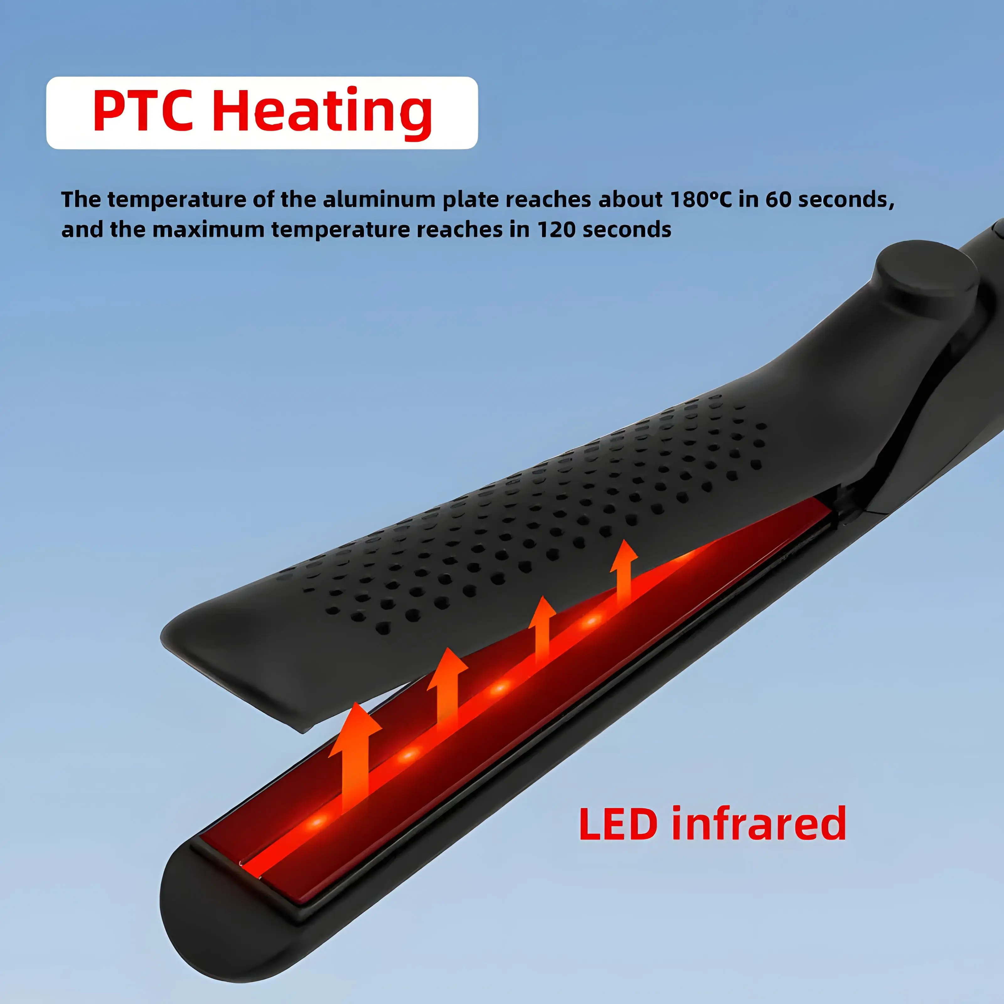 Hot Sell private Label  Airflow Ceramic Flat Iron Infrared curling iron hair straightener 2 in 1 with 360  Vented Cool Air