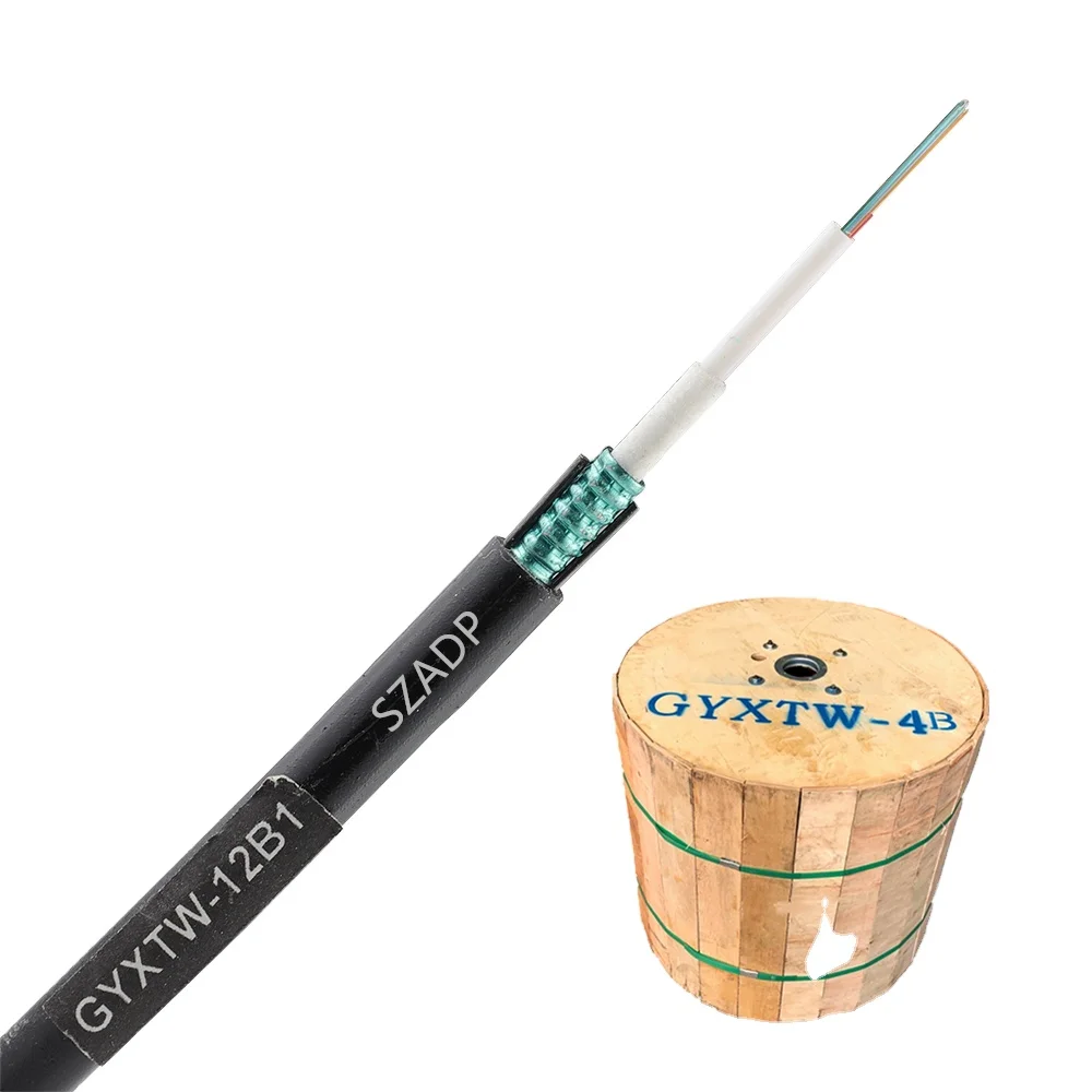 SZADP factory GYXTW/GYFTW/GYTS/GYTA/GYXTC8S/ADSS single armored outdoor fiber optic cable(G652D)