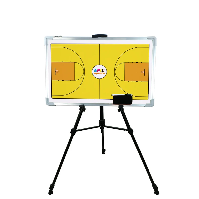 Basketball coaching tactical board with tripod stand marker pen eraser dry