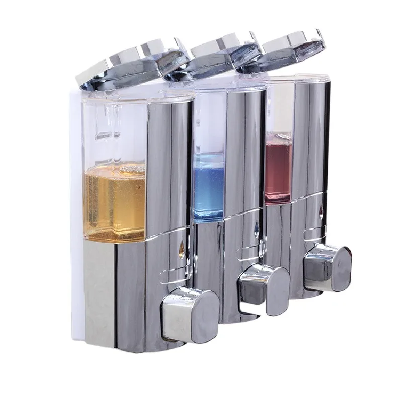 Soap Dispenser Wall Mounted Shampoo Conditioner Shower Gel Three Chamber soap Dispenser