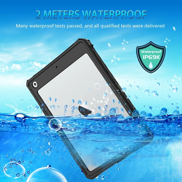 IP68 Rating Full Cover Snowproof Dustproof Shockproof 10.2 Inch 2 Meters Waterproof Case For Ipad 10.2 2019/2020