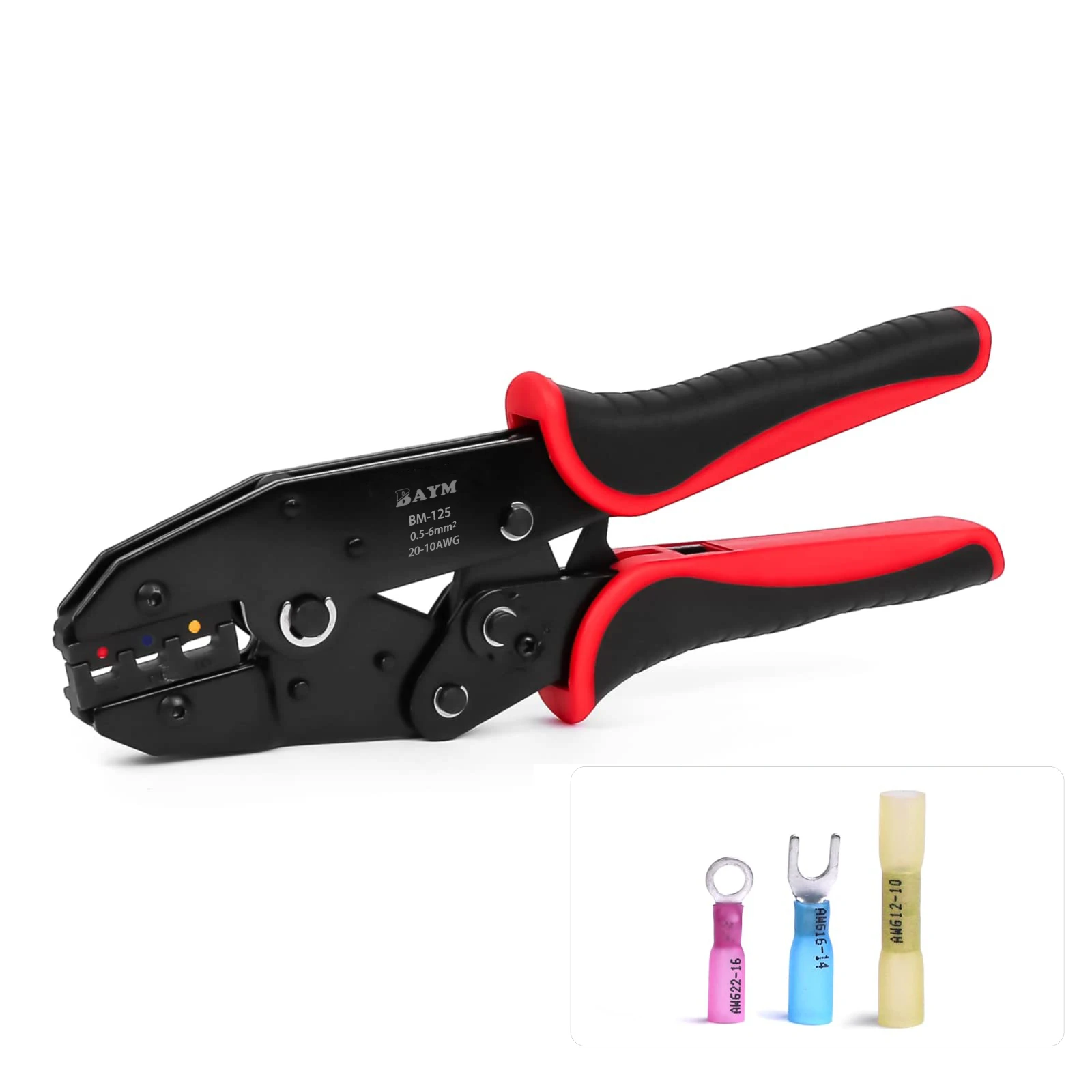 Crimping Tool For Heat Shrink Connectors Ratcheting Wire Crimpers Ratchet Terminal Crimper Electrical Crimping Tool 22-10 AWG