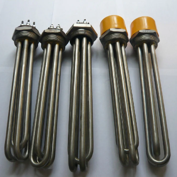 Threaded Tube Round Flange Tubular Heater Heating Element