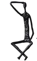Abstract artwork gallery rustic man sculpture black luxury household decoration home office decor nordic accessory metal statue