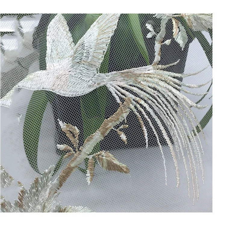 Перфорированная ткань хит продаж цифровая кружевная вышивка для