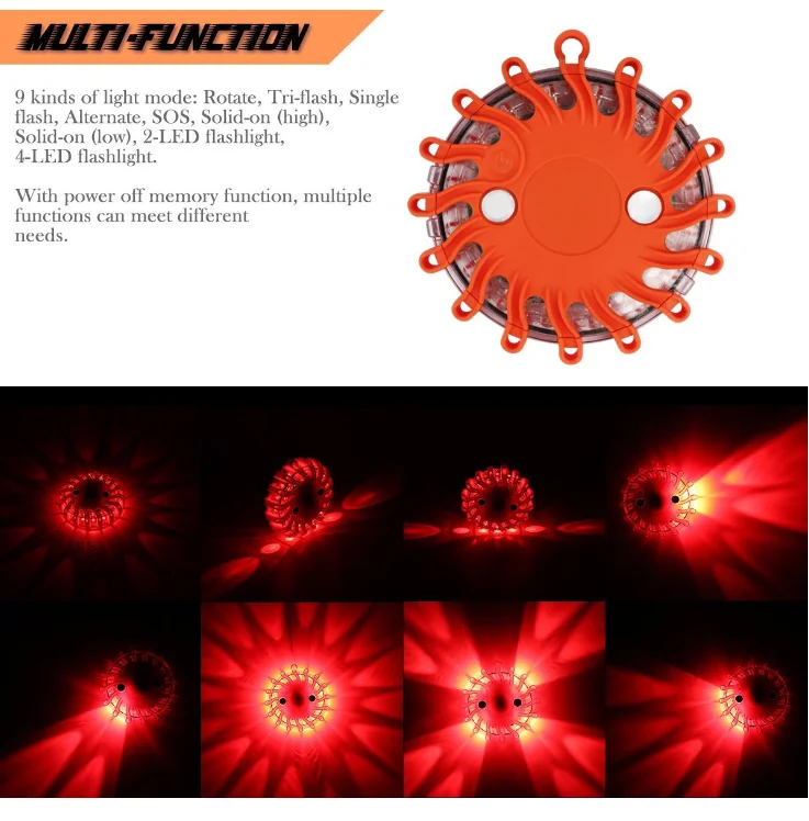 Magnetic LED Emergency Light LED Emergency Road Hazard Warning Flares