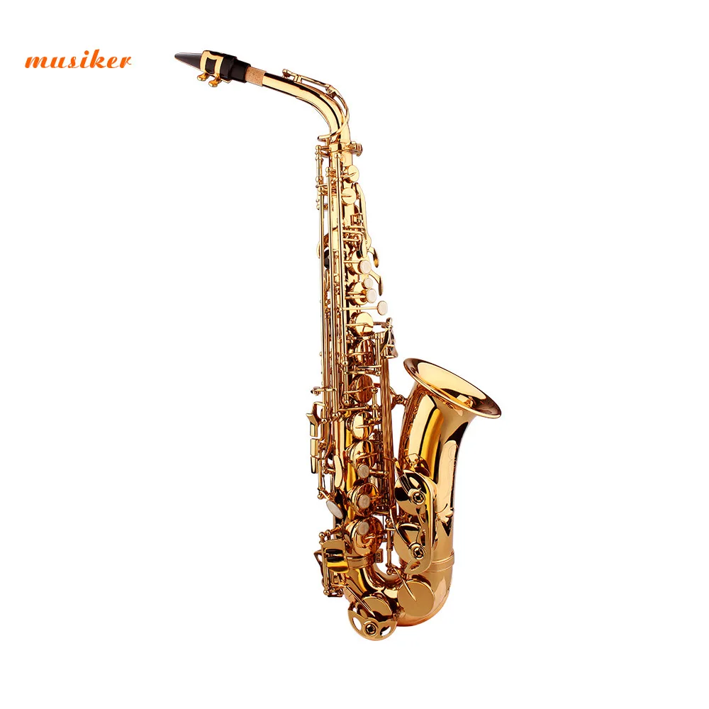 
Gold Lacquer Brass Alto Instrument Accessories Professional Eb China Sax Saxophone Alto 
