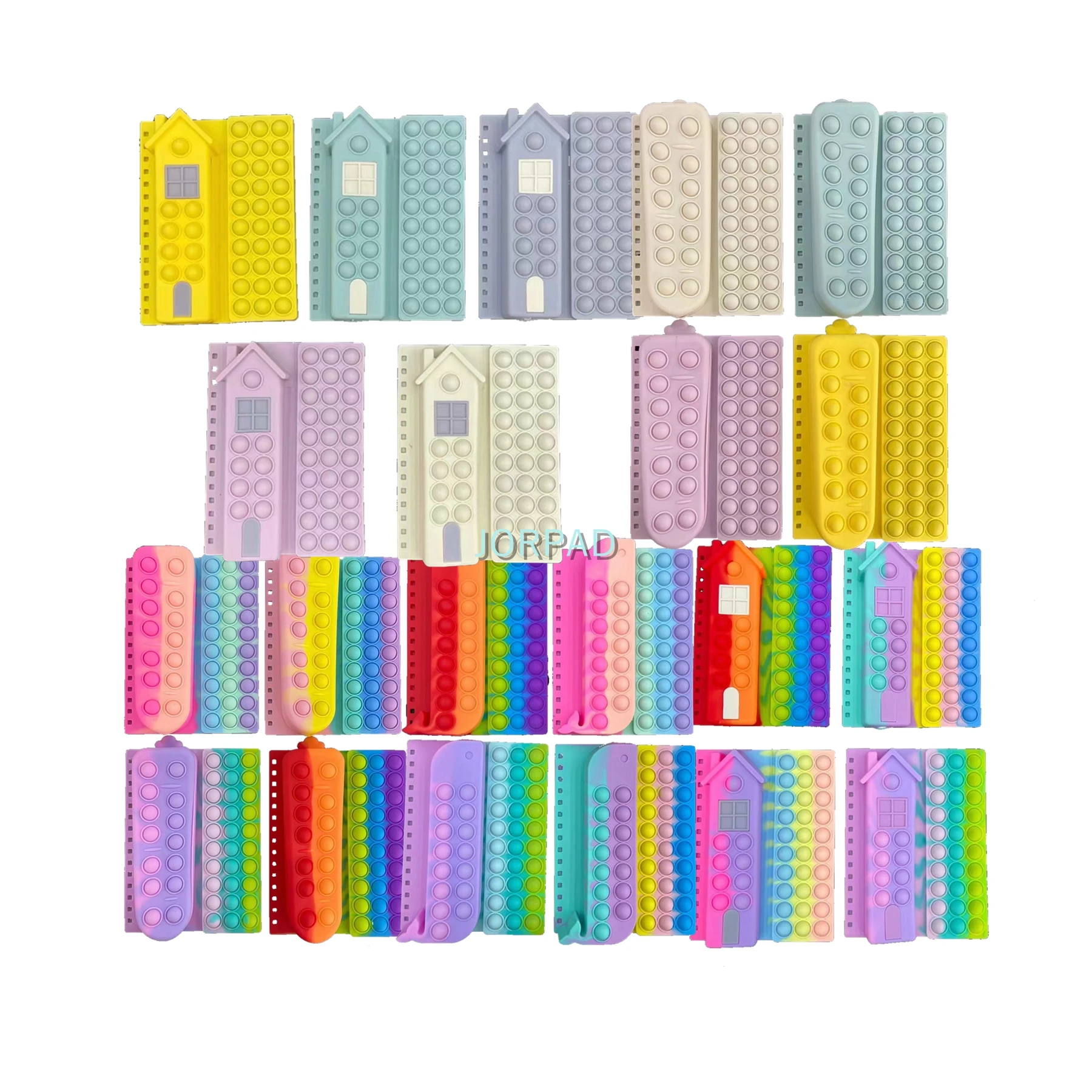 Силиконовая всплывающая сенсорная книга-антистресс антистрессовая крышка Поппер пузырьков