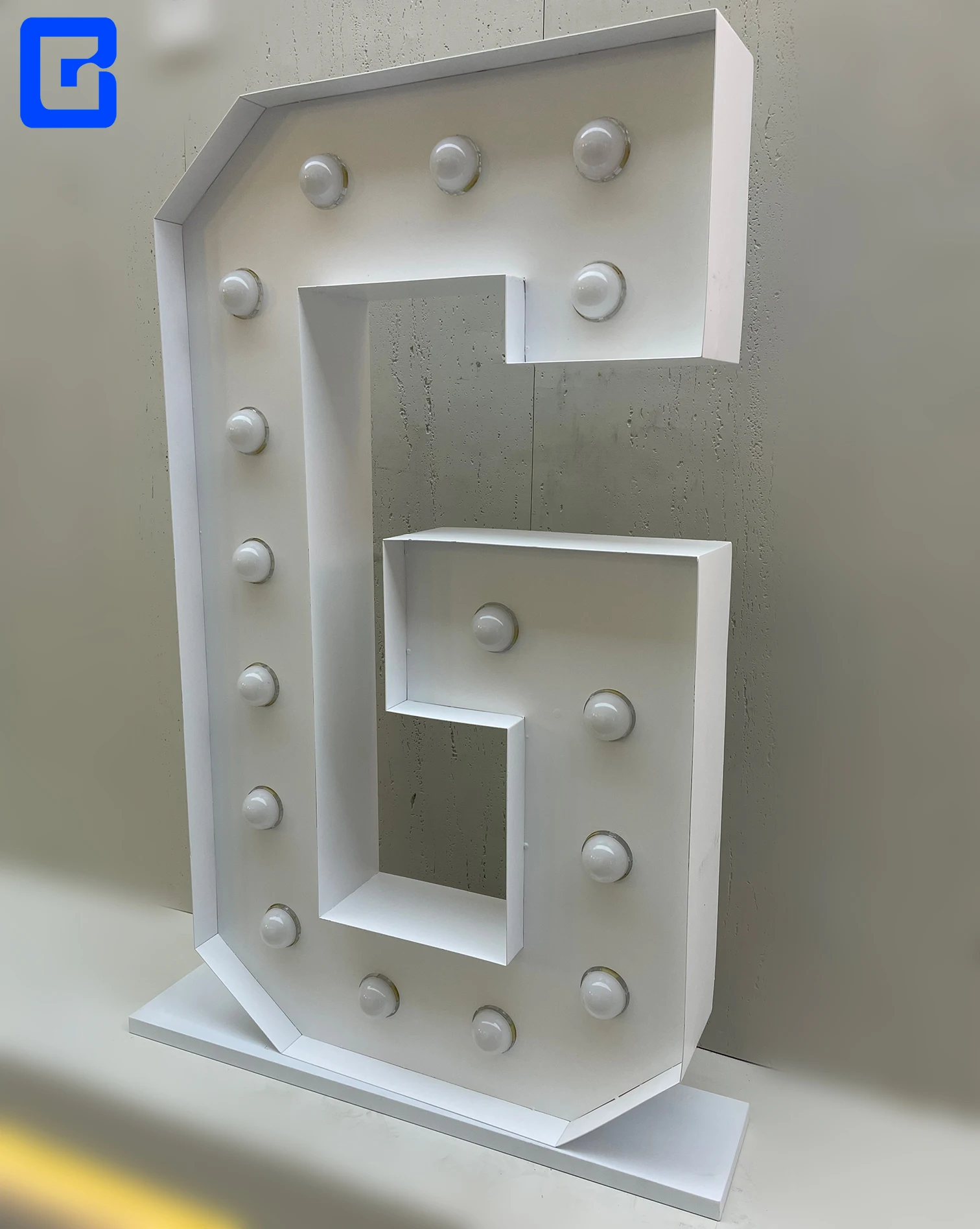 China supplier metal signage stainless steel sign marquee numbers bulb letters