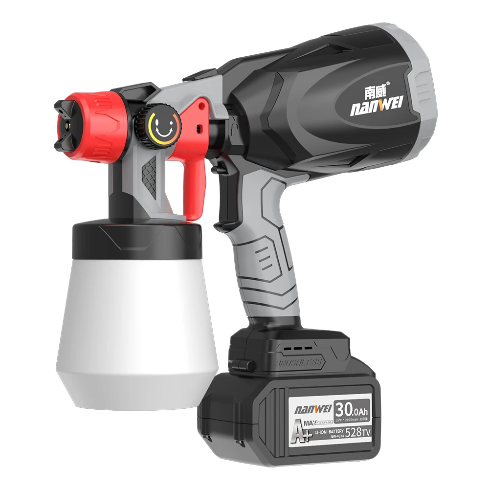 NANWEI Excellent RTS Rechargeable Lithium Battery Airless Sprayer Portable High Pressure Spray Gun