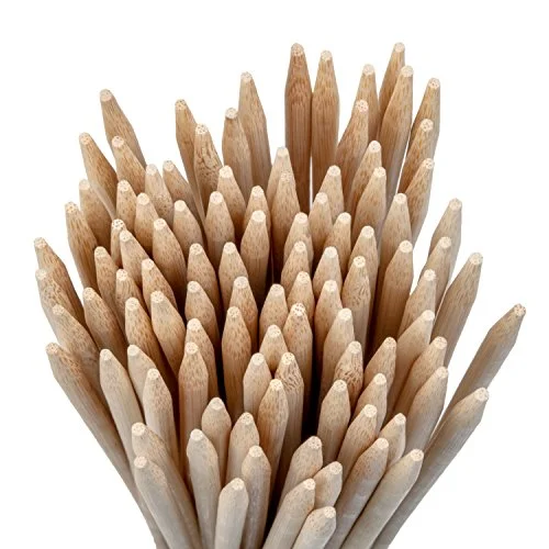 Disposable Eco-friendly Natural Bamboo Skewers Sticks Rotating BBQ Stick For Outdoor Cooking Traveling