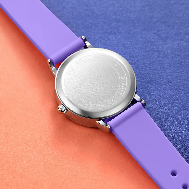 Purple Utakata waterproof kids Silicone Strap Colorful children Watches candy color  Kid Watches In Wristwatches A0009