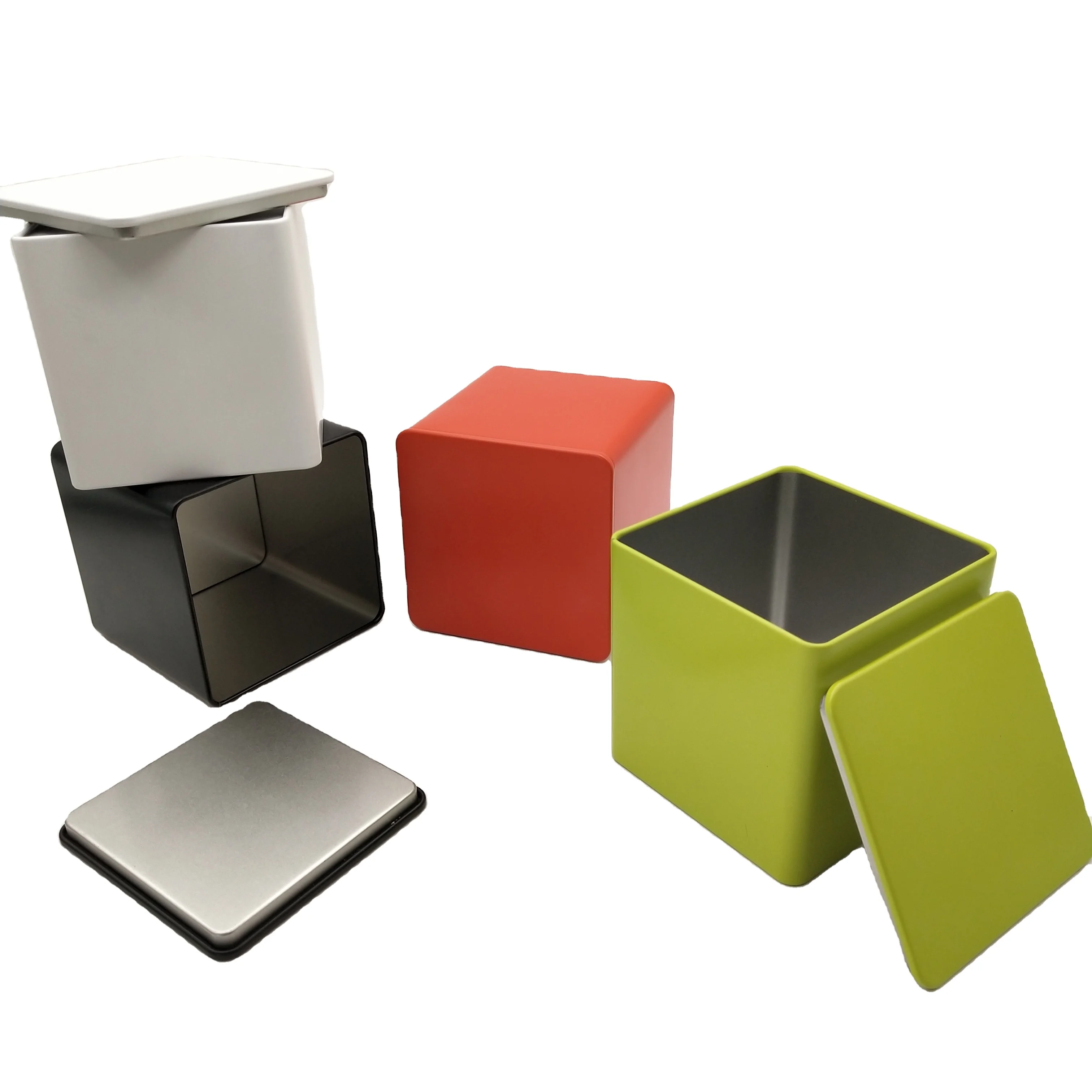 Square paint cans tea coffee tin box gift packaging  box candy box CMYK pantone personalized custom color logo