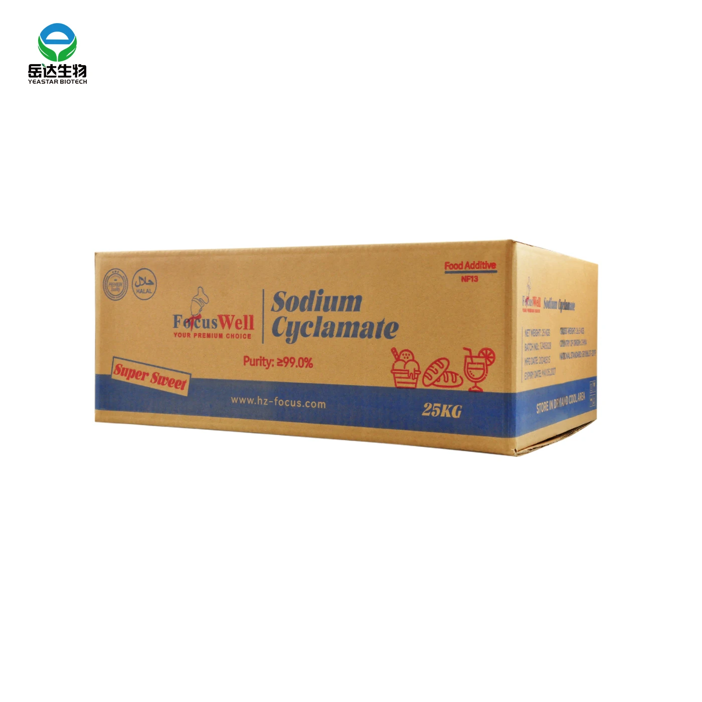 2024 China Best price Factory Focus Supply Sodium Cyclamate crystal powder food grade NF13 25kg bag Sodium Cyclamate needle