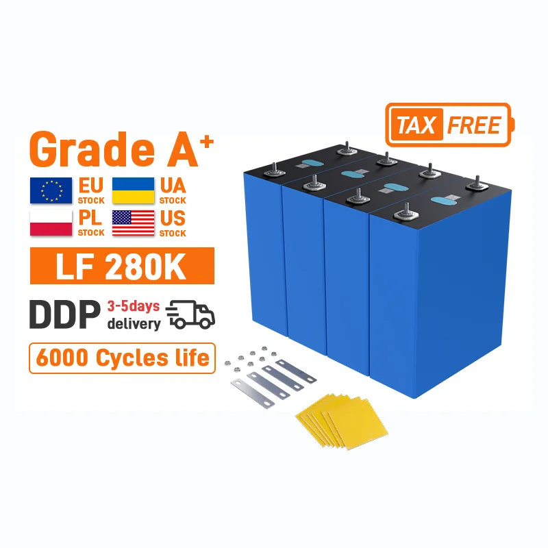 New cell LF280K 6000cycles lithium iron phosphate Lifepo4 3.2V 280Ah Rechargeable Power Energy Solar System Batteries