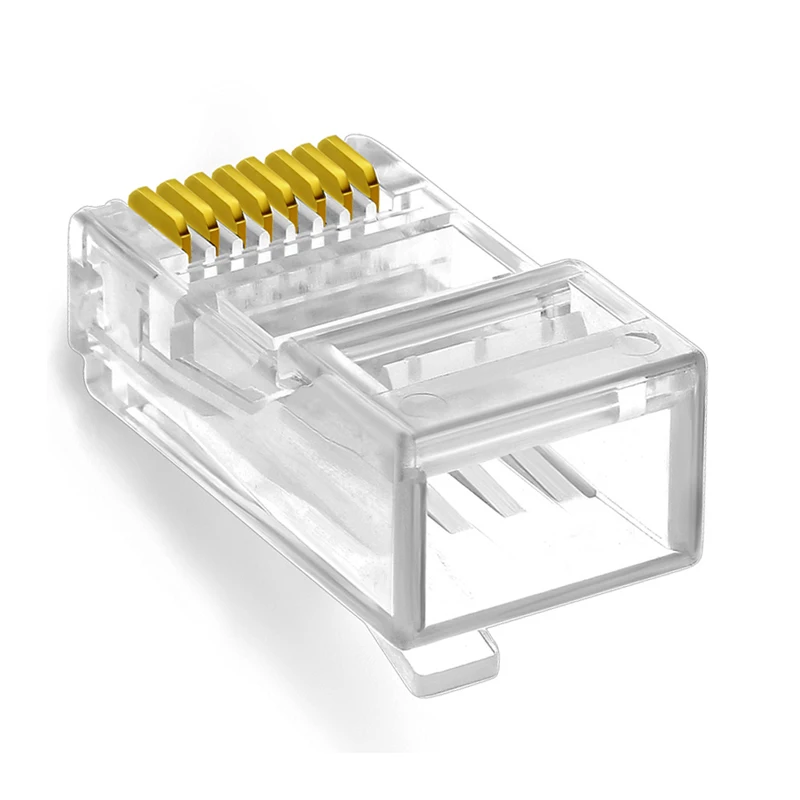 VCOM Factory OEM 8 Pin UTP Unshielded Male Cat6 Network RJ45 Plug for Patch Cord