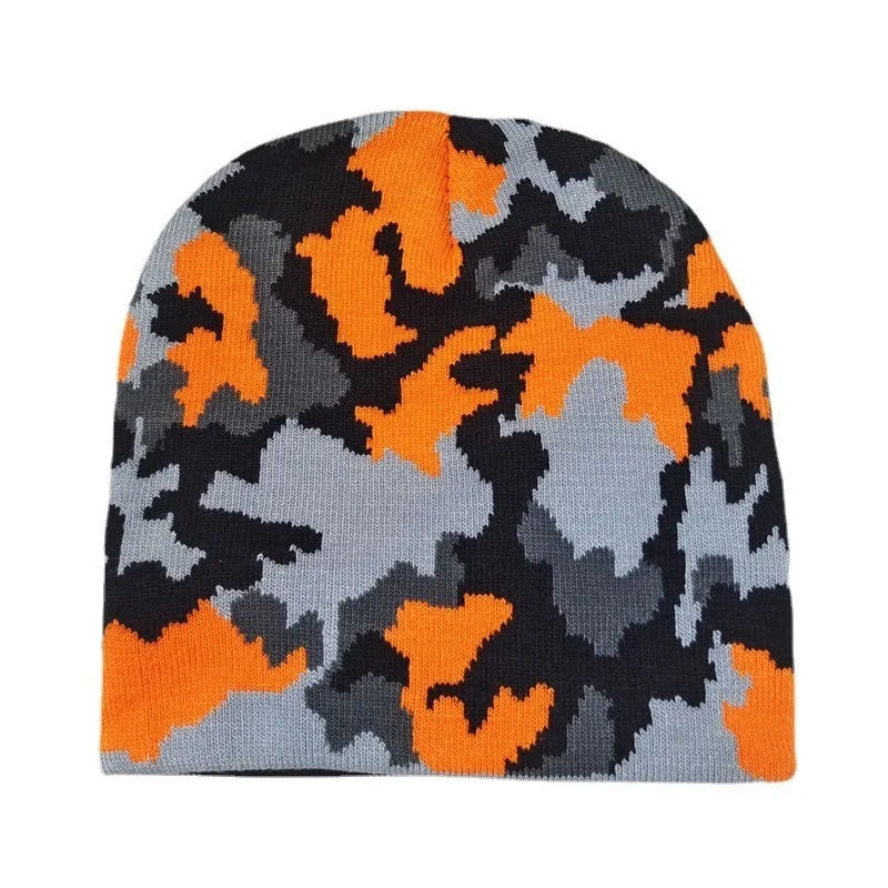 Hot sale cotton  Autumn Winter Knitted Wool Hat Men Women Outdoor Fashion Warm Ear Protection Breathable Camouflage Beanies hat