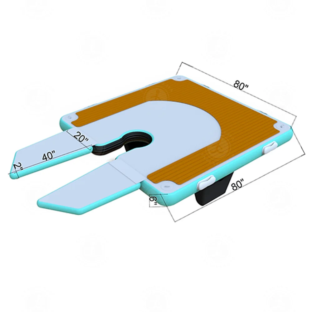 Durable Inflatable EFoil Docking Station With Anti-Slip Lightweight Portable Water Jet Ski Dock for Lakes&Rivers