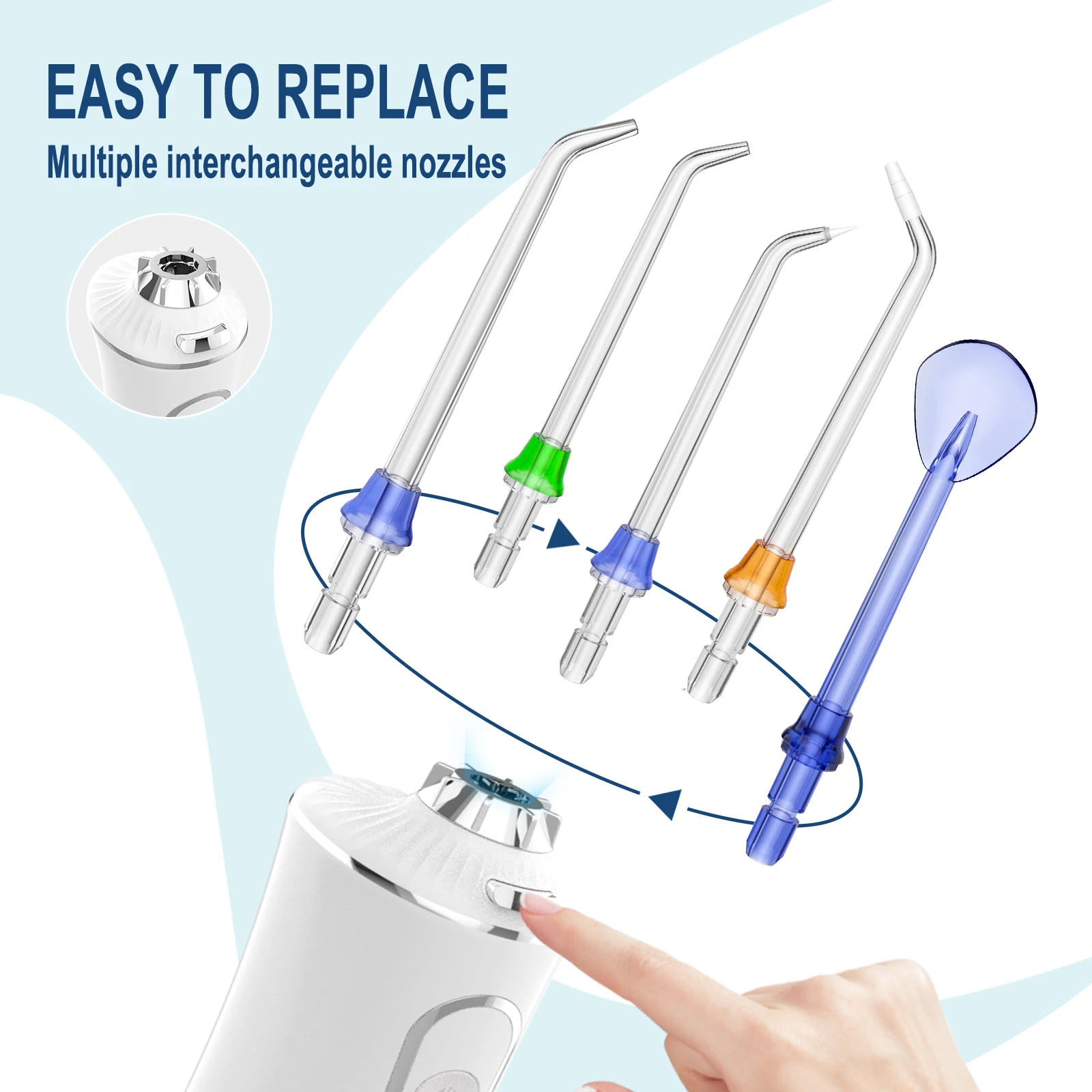 H2ofloss Newest IPX7 Waterproof Electric Teeth Whitening Water Flosser Home Travel Dental water flosser oral irrigator