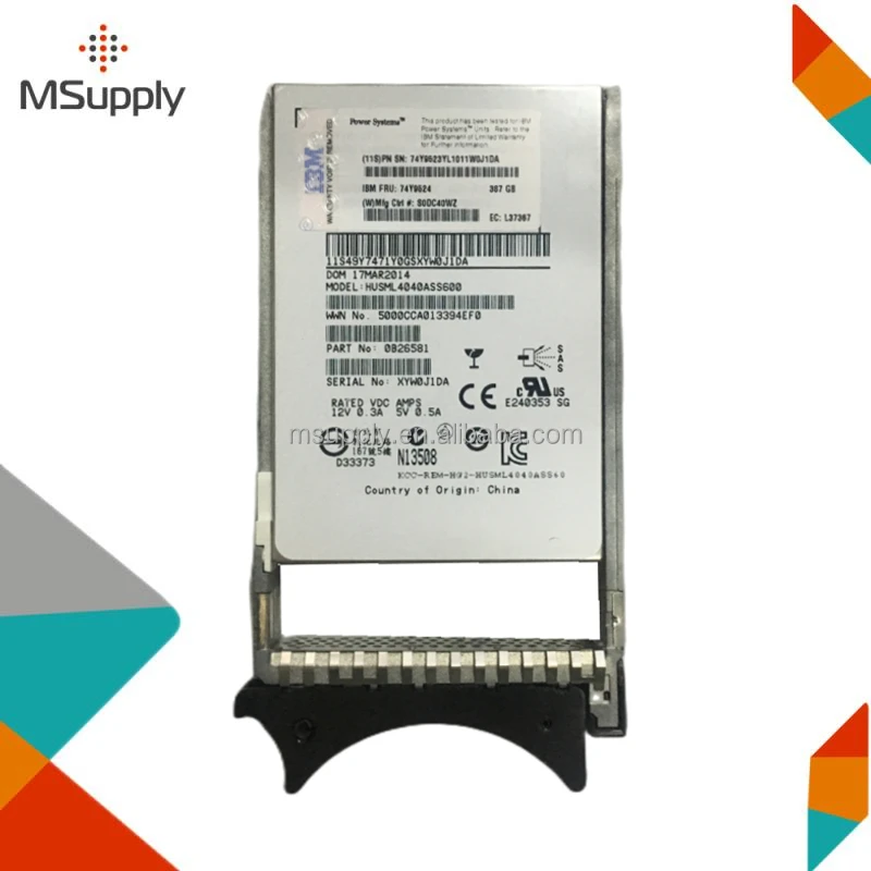 94Y9524 74Y9523 HUSML4040ASS600 P7 P8 387GB SAS SSD