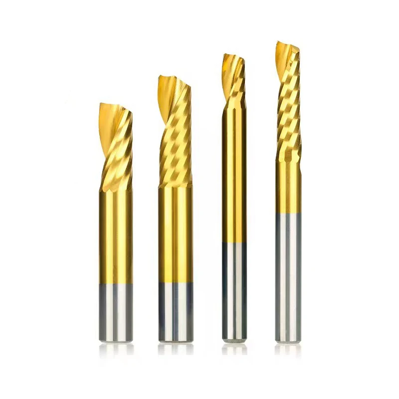 Hot Selling One Flute End Mill Cutters/CNC Milling Cutters For Acrylic PVC Wood MDF
