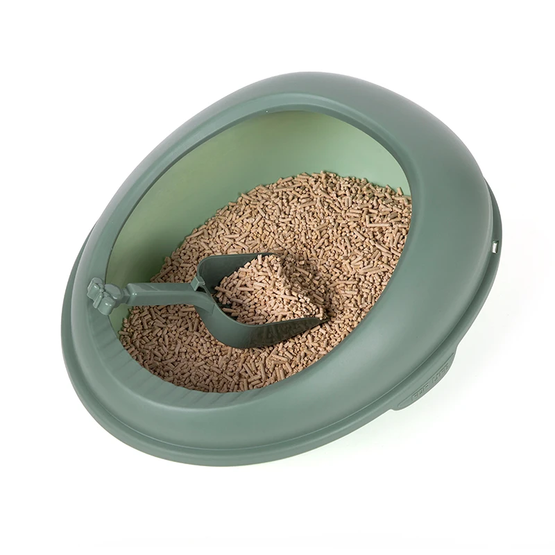 Plastic Indoor Cat litter Tray Toilet Open Semi-enclosed Pet Toilet Cat Litter Pan Cat Litter Box