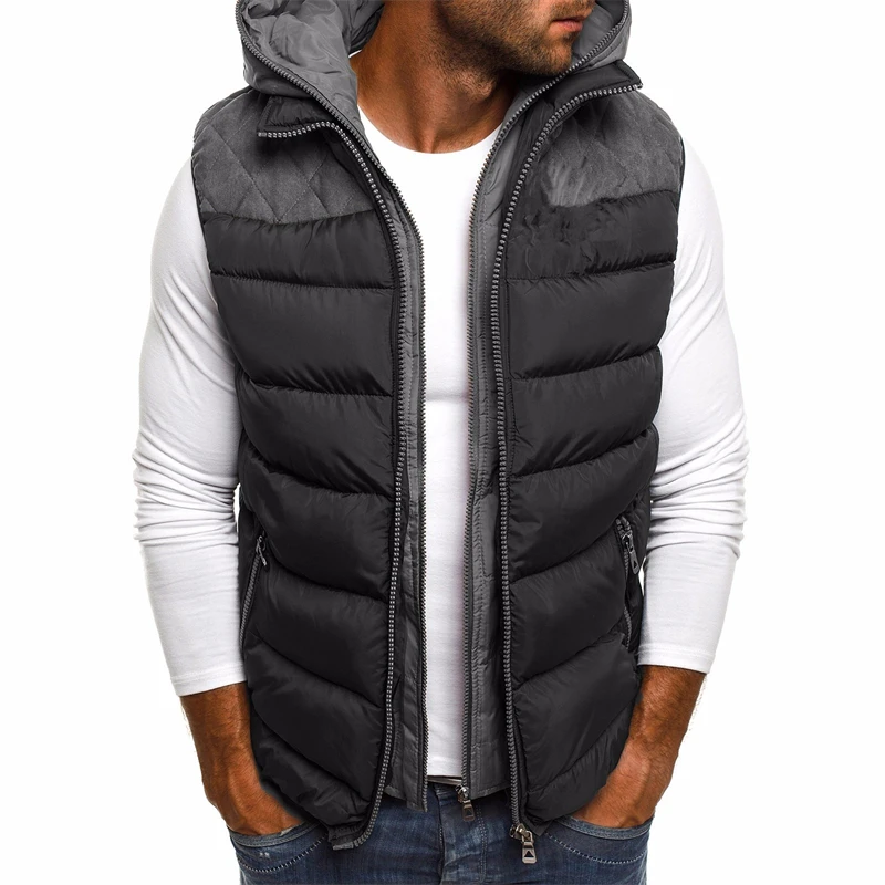 
Quality Outdoor Warm Winter Clothes Down Padding with Pocket Sports Padded Vest Jacket for Men 