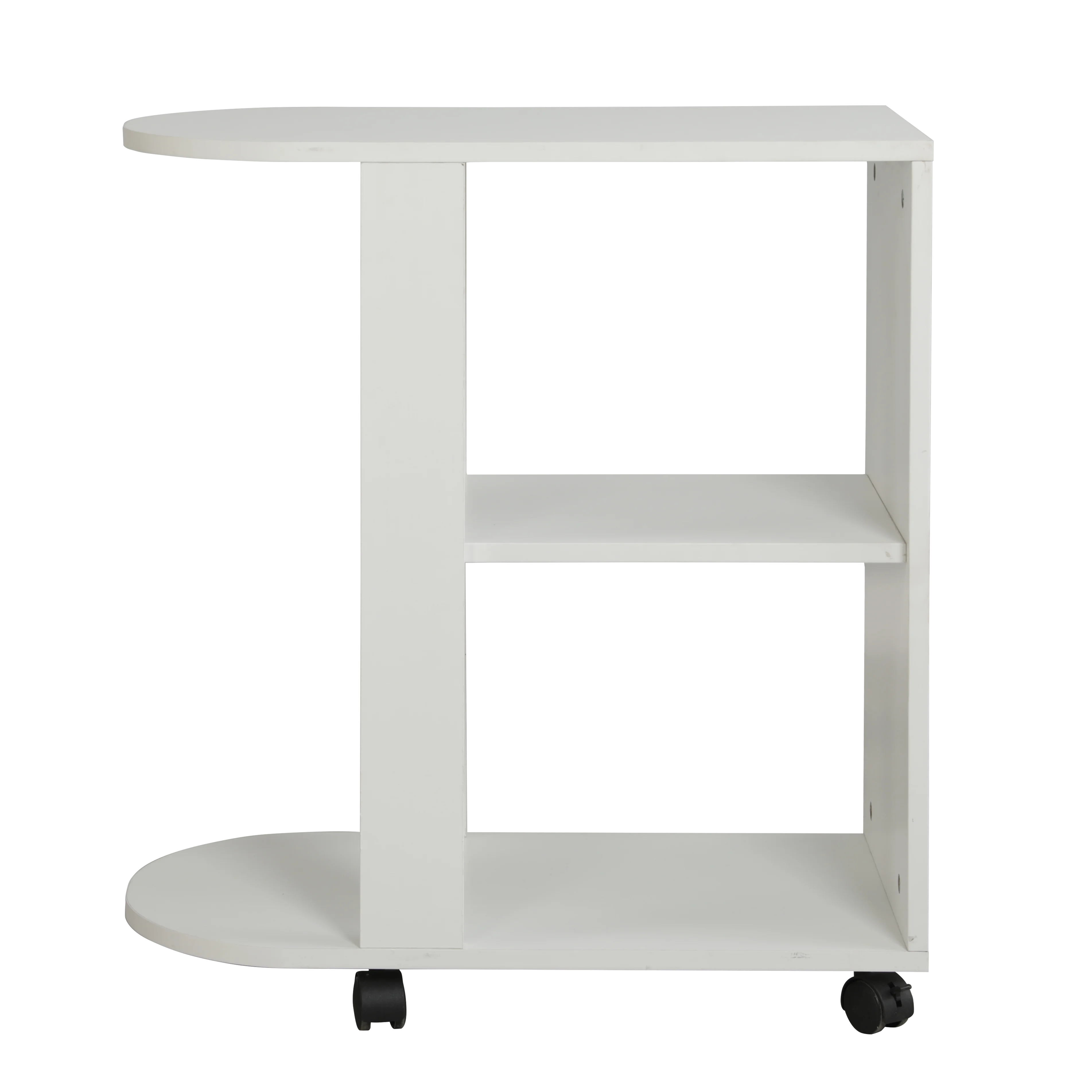 Anji Guyou white wood simple office book storage filing movable cabinet for bedside with brake wheels