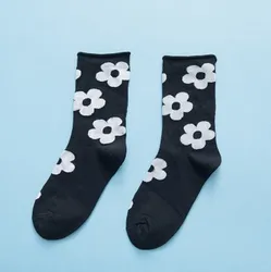 Yueli school socks colorful flower socks fashion girl socks make yourself