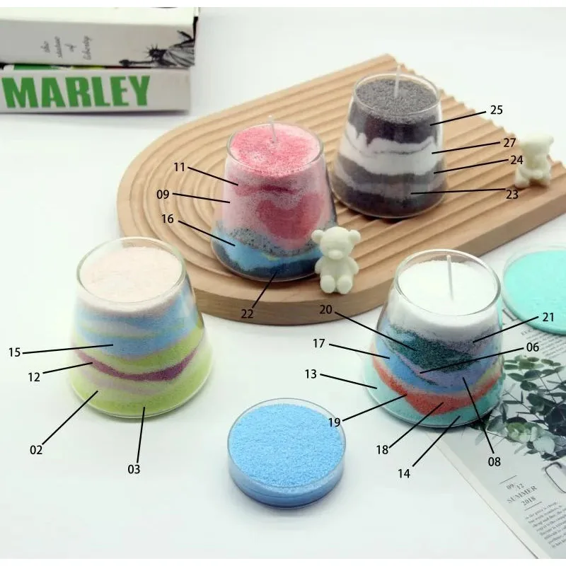 Wholesale low price stock plant colorful palm wax granulated pearled beaded sand wax powder handmade candle for candle making