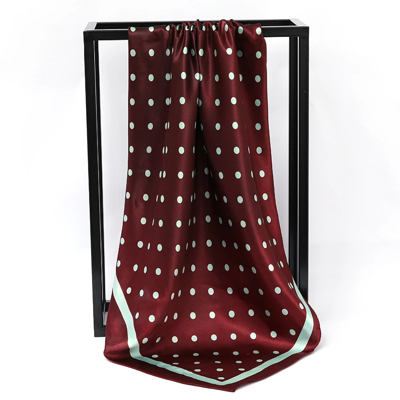 colorful dots silk scarf Machine Printed Summer Large Scarf For Women