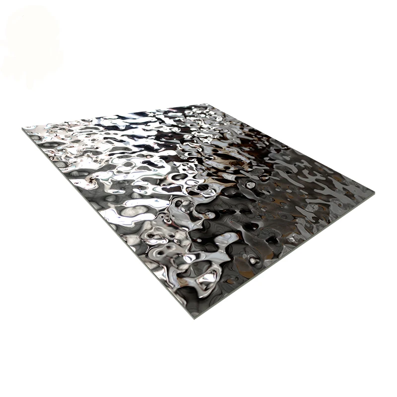 201 mirror Water ripple finish stainless steel sheet for wall ceiling decoration