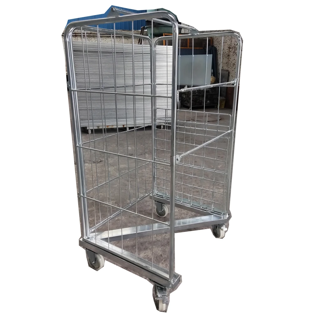 customized factory Z style warehouse picking bins insulated roll cage auto store