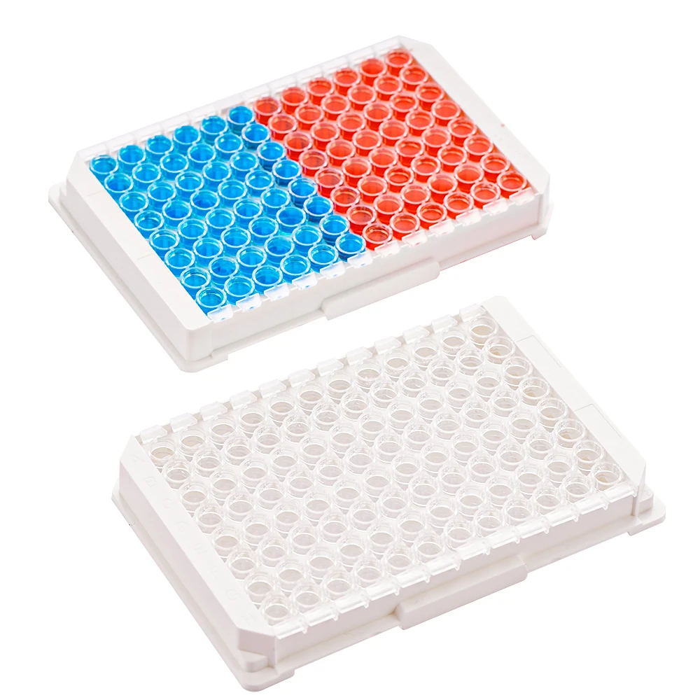 ПЦР Elisa пластинчатый герметик нестерильный плоский полистирол Elisa Microplate