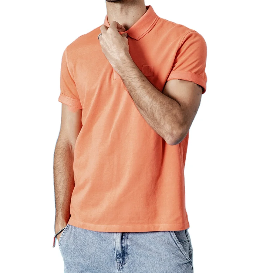 wholesale custom polo shirts with embroidery logo short sleeve vintage t shirt high quality polo t shirts hommes coton