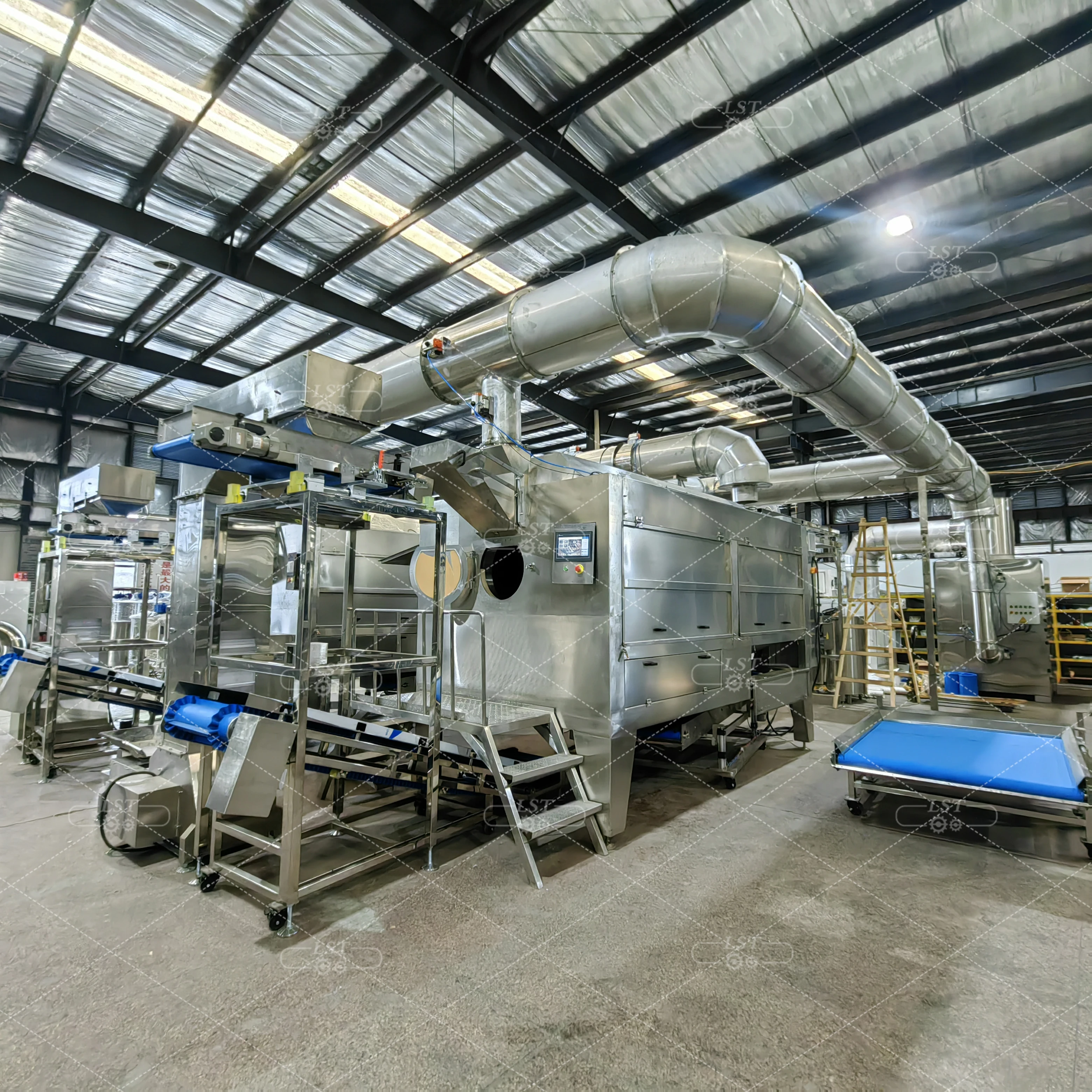 Высокоскоростная машина для нанесения покрытия на сахар миндаля с баком очистки