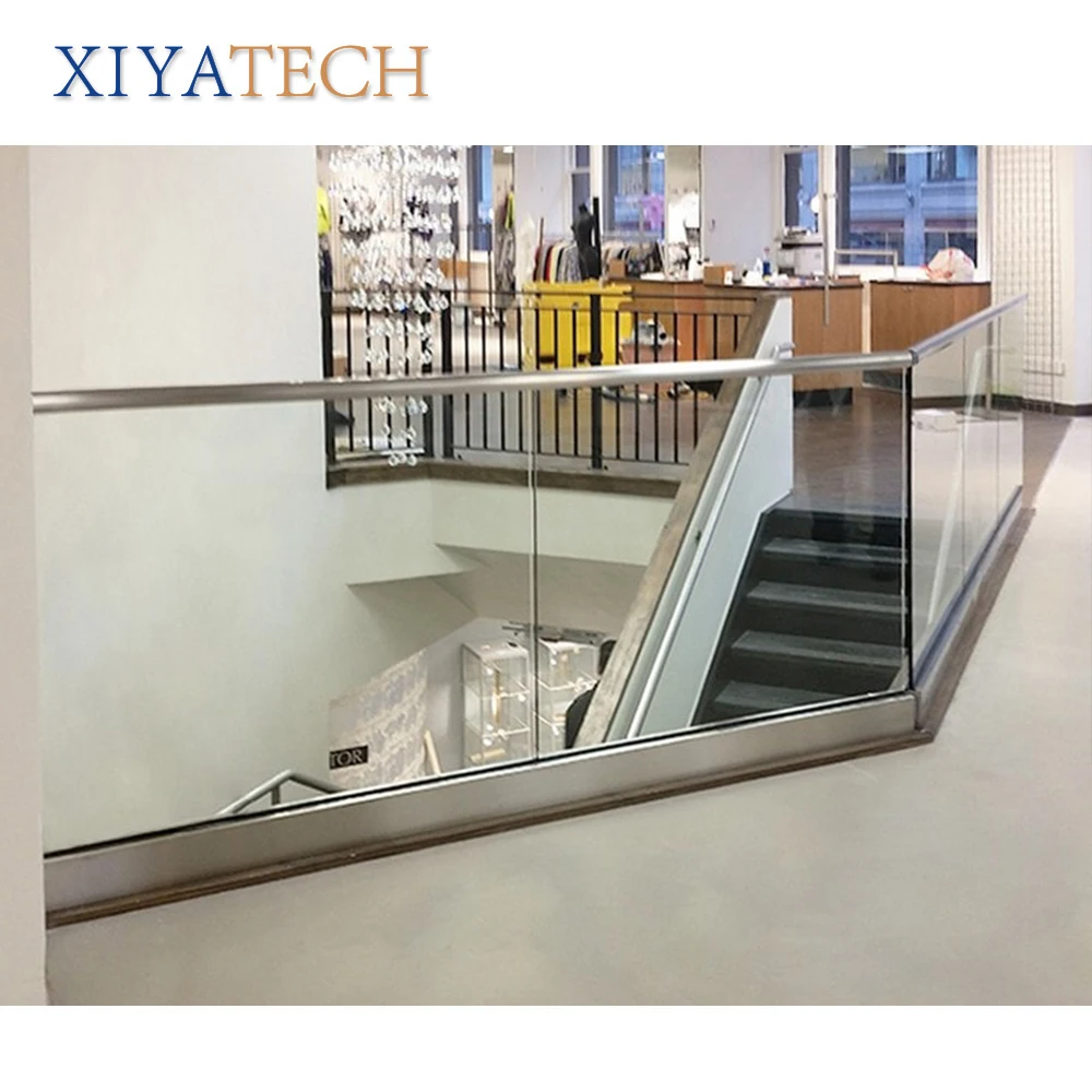 XIYATECH Frameless Glass Balustrade with Aluminum U Channel for Balcony and Deck, Modern and Low-Maintenance Design