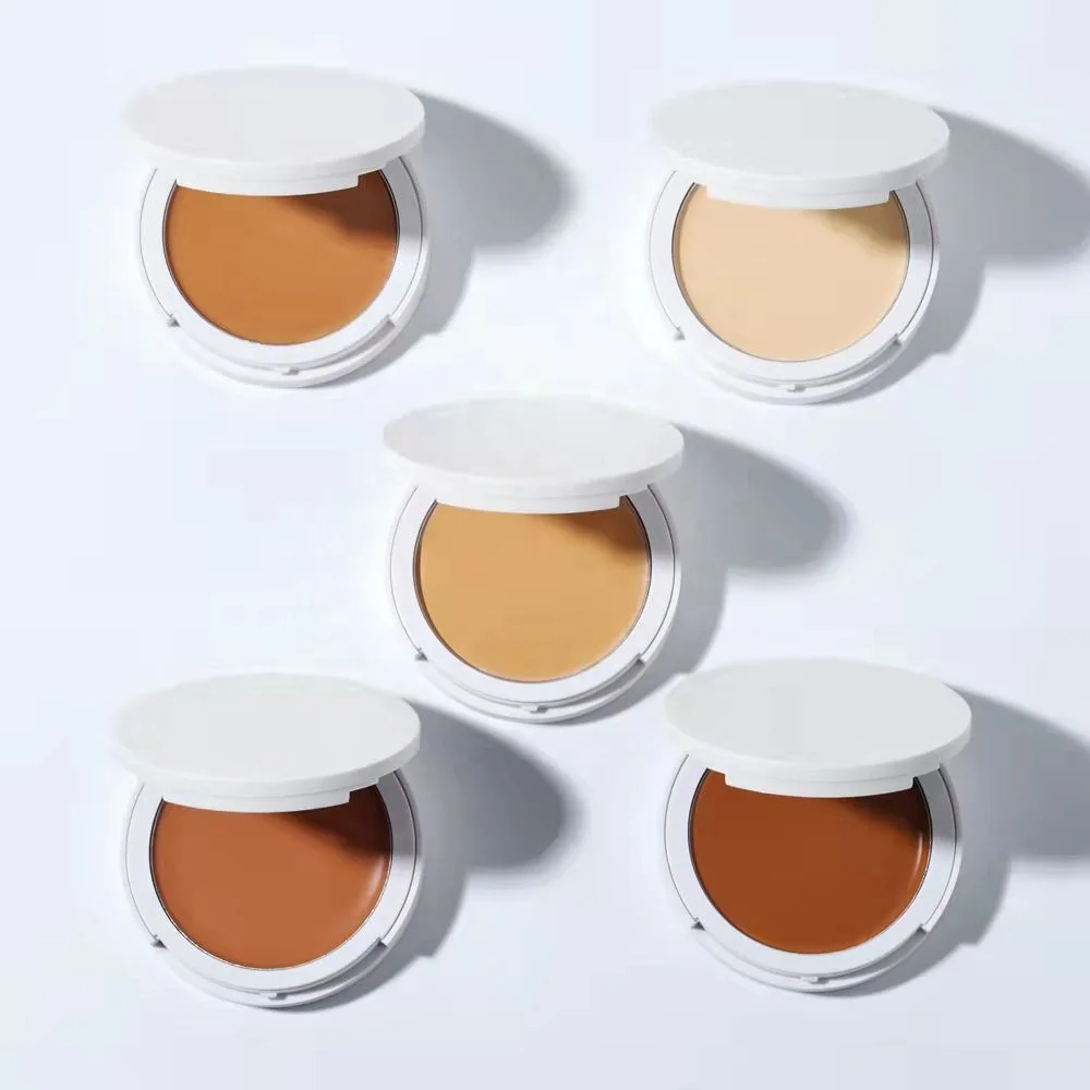 Private Label Face Makeup Cosmetics Waterproof Cream Compact Foundation High Coverage