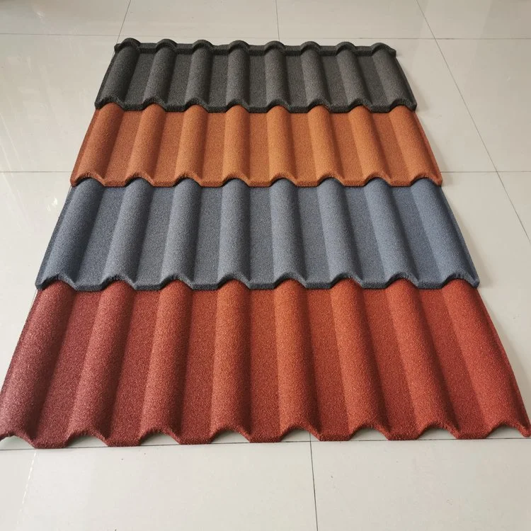 China Factory Price Building Materials Colorful Stone Coated Metal Roof Tiles