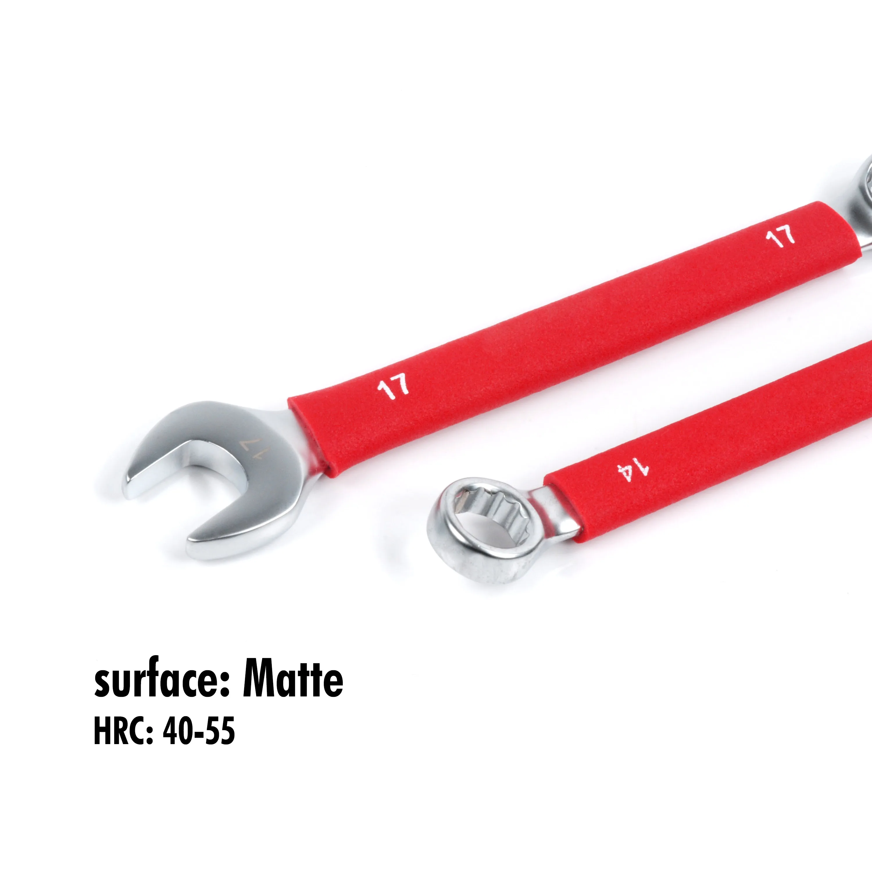 American Style Matte Finish surface Metric Mechanics Hand Tool Two Way Dipped Plastic Handle Combination Spanner Wrench