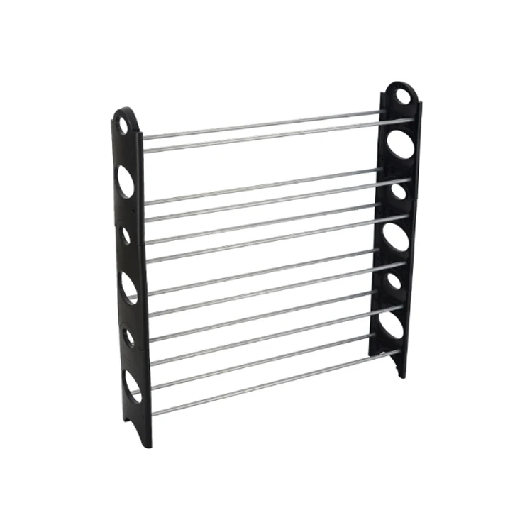 Amazing 6 tiers diy easy assemble metal pole foldable corner portable shoe rack wholesale